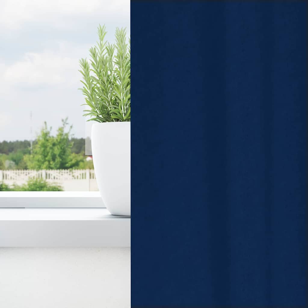 Vidaxl Verdunkelungsvorhänge mit Ringen 2 Stück dunkelblau 260 x 140 cm