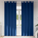 Vidaxl Verdunkelungsvorhänge mit Ringen 2 Stück dunkelblau 260 x 140 cm