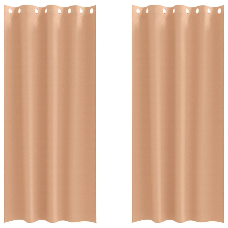 Vidaxl Verdunkelungsvorhänge mit Ringen 2 Stück hellbraun 260 x 140 cm