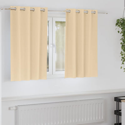Vidaxl Verdunkelungsvorhänge mit Ringen 2 Stück Creme 140 x 140 cm