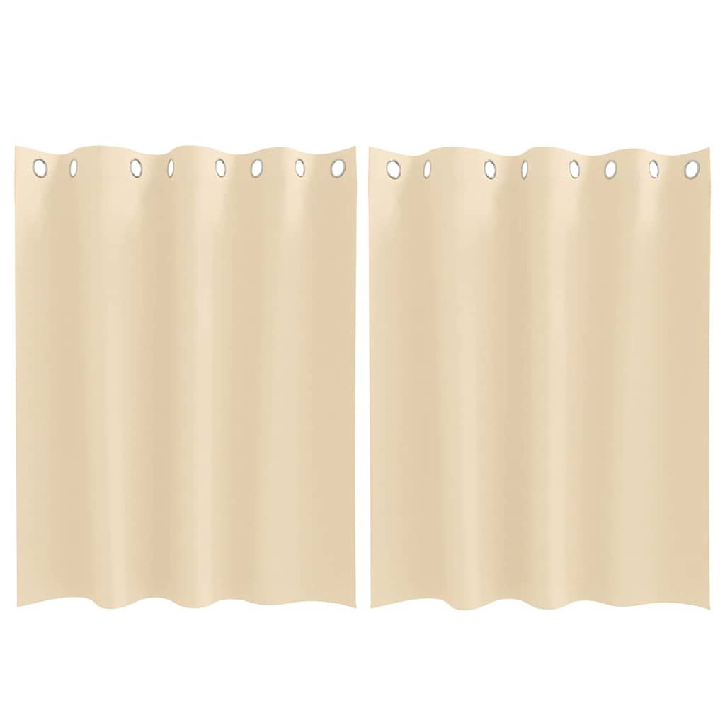 Vidaxl Verdunkelungsvorhänge mit Ringen 2 Stück Creme 140 x 140 cm