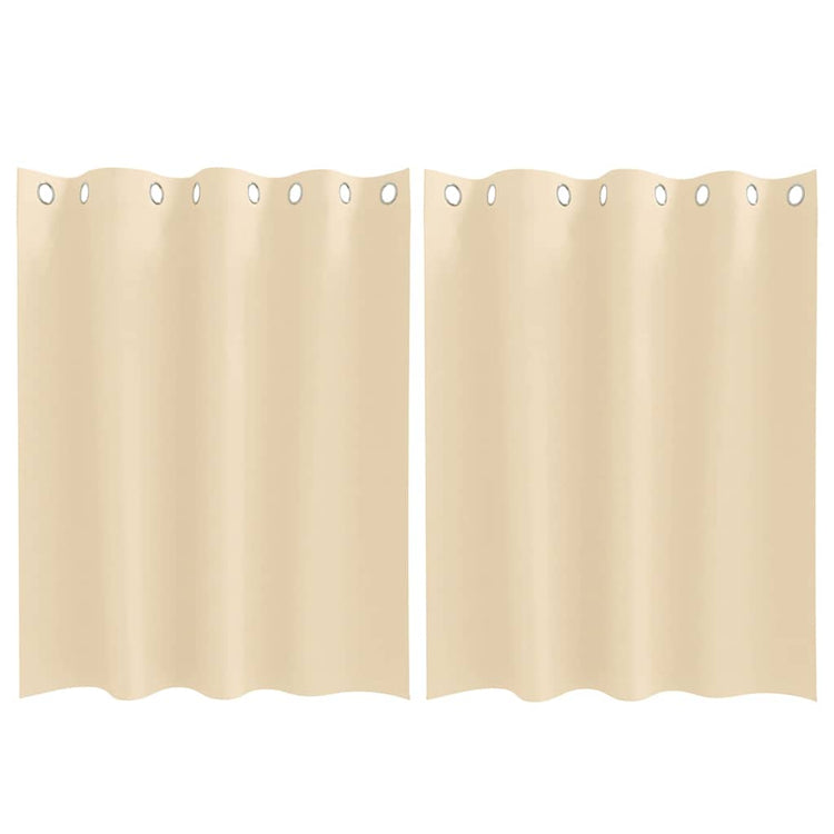 Vidaxl Verdunkelungsvorhänge mit Ringen 2 Stück Creme 140 x 140 cm