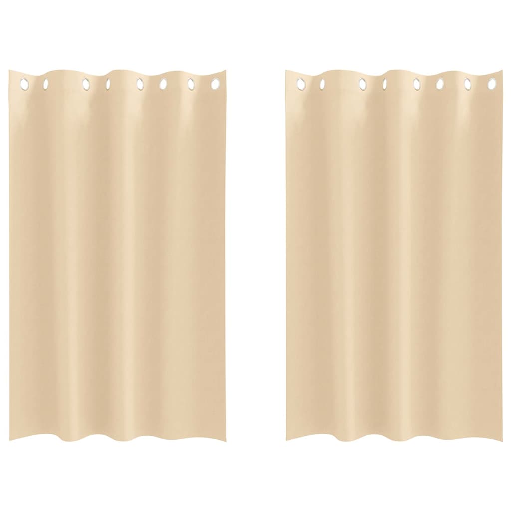 Vidaxxl Verdunkelungsvorhänge mit Ringen 2 Stück Creme 175 x 140 cm