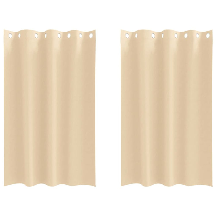 Vidaxxl Verdunkelungsvorhänge mit Ringen 2 Stück Creme 175 x 140 cm