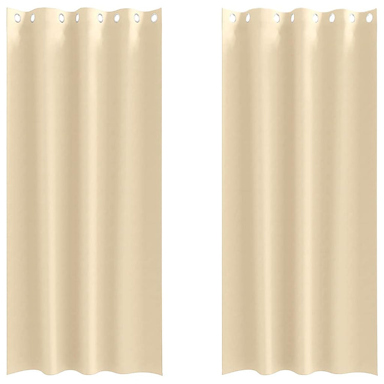 VidaXL Verdunkelungsvorhänge mit Ringen 2 Stück Creme 225 x 140 cm