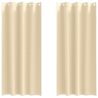 VidaXL Verdunkelungsvorhänge mit Ringen 2 Stück Creme 245 x 140 cm