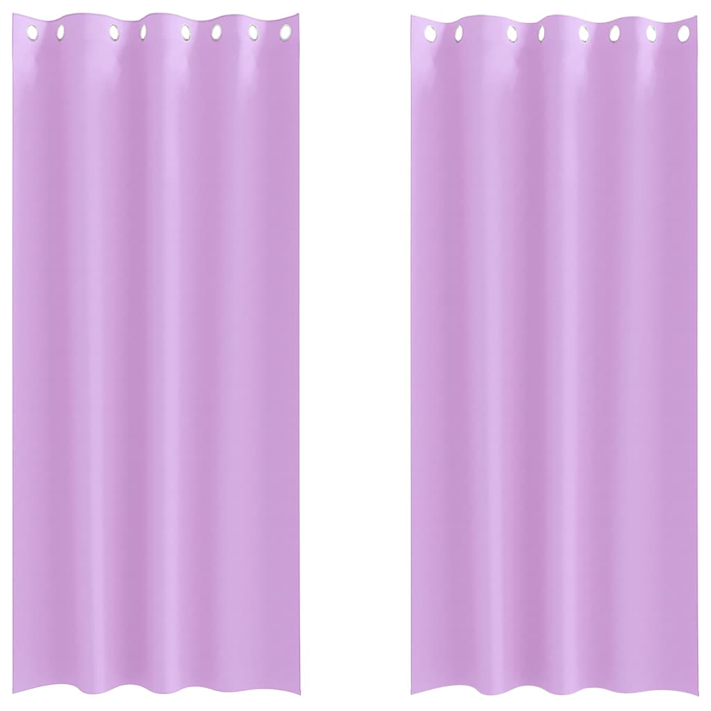 Vidaxl Verdunkelungsvorhänge mit Ringen 2 Stück Lila 225 x 140 cm