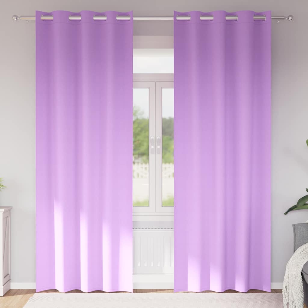 Vidaxl Verdunkelungsvorhänge mit Ringen 2 Stück lila 245 x 140 cm