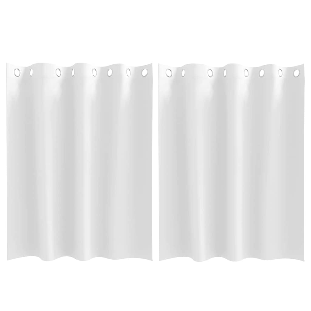 Vidaxl Verdunkelungsvorhänge mit Ringen 2 Stück reinweiß 140 x 140 cm