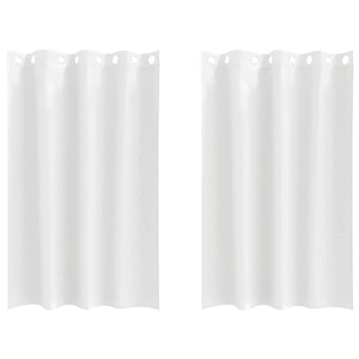 Vidaxxl Verdunkelungsvorhänge mit Ringen 2 Stück reinweiß 175 x 140 cm