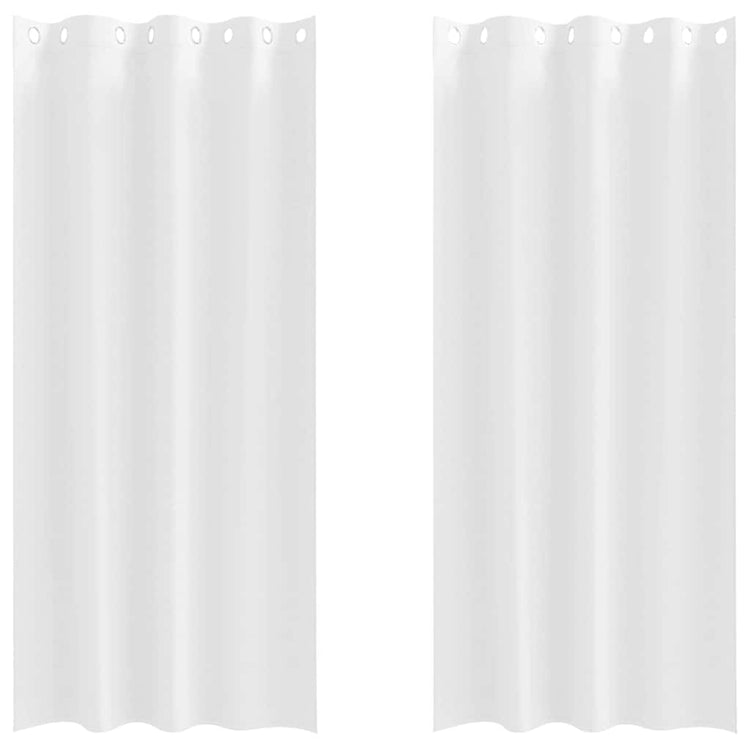 VidaXL Verdunkelungsvorhänge mit Ringen 2 Stück Reinweiß 225 x 140 cm