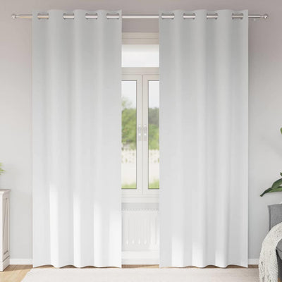 Vidaxxl Verdunkelungsvorhänge mit Ringen 2 Stück reinweiß 260 x 140 cm