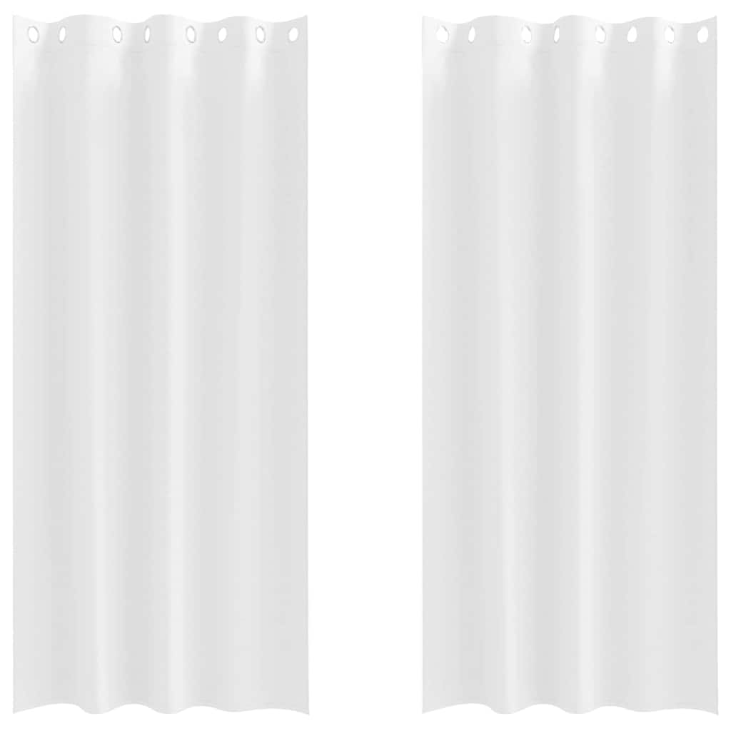 Vidaxxl Verdunkelungsvorhänge mit Ringen 2 Stück reinweiß 260 x 140 cm