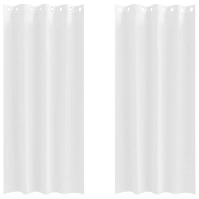 Vidaxxl Verdunkelungsvorhänge mit Ringen 2 Stück reinweiß 260 x 140 cm