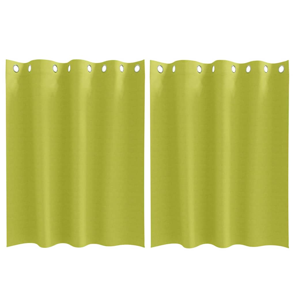 VidaXL Verdunkelungsvorhänge mit Ringen 2 Stück Grün 140 x 140 cm