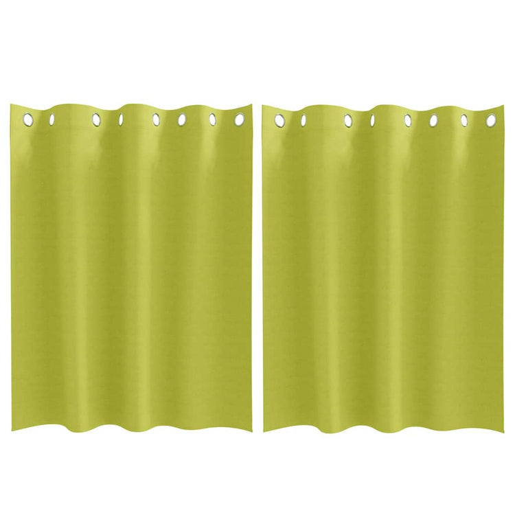VidaXL Verdunkelungsvorhänge mit Ringen 2 Stück Grün 140 x 140 cm