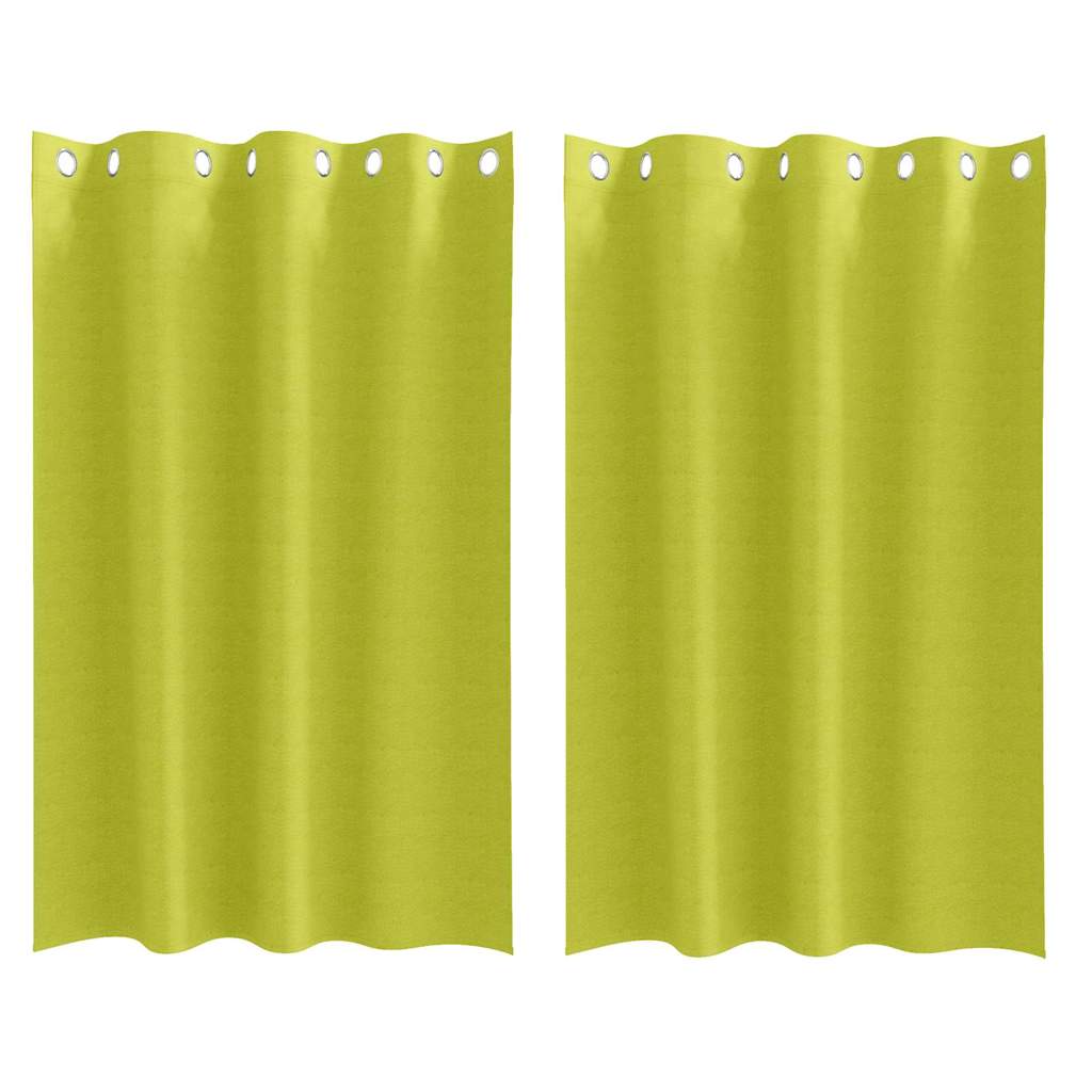 VidaXL Verdunkelungsvorhänge mit Ringen 2 Stück Grün 175 x 140 cm