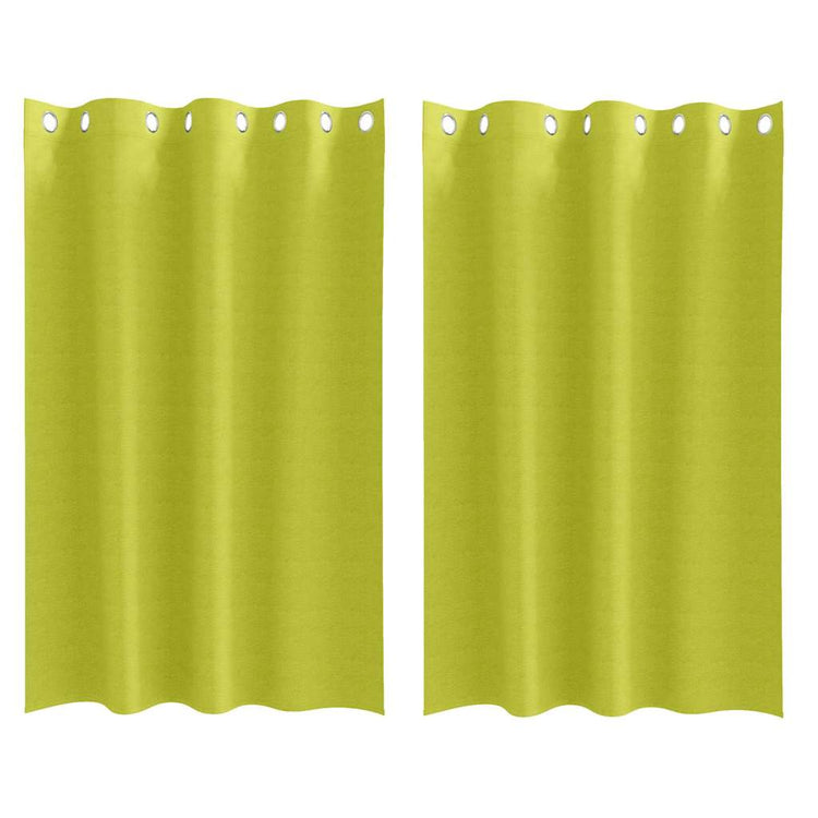 VidaXL Verdunkelungsvorhänge mit Ringen 2 Stück Grün 175 x 140 cm