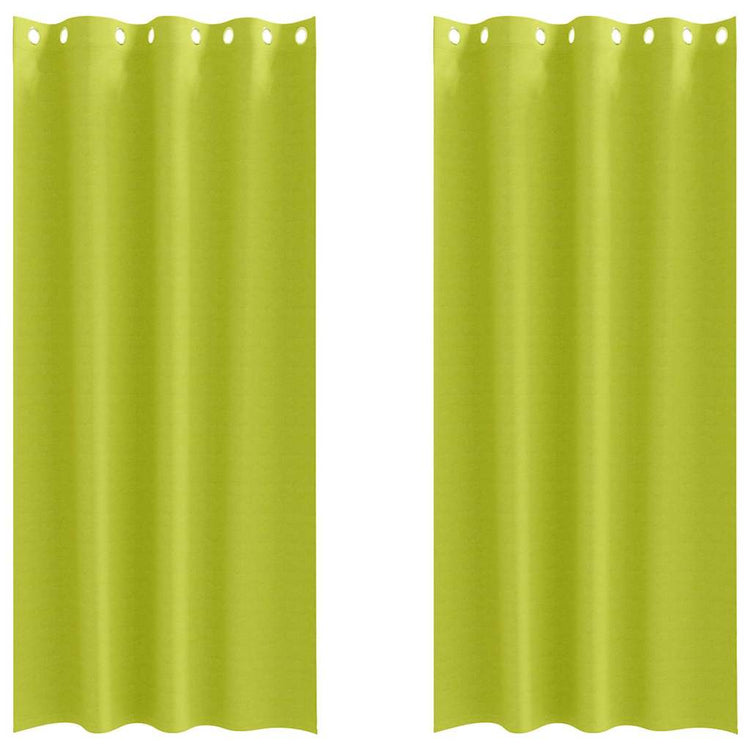 VidaXL Verdunkelungsvorhänge mit Ringen 2 Stück Grün 225 x 140 cm