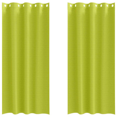 VidaXL Verdunkelungsvorhänge mit Ringen 2 Stück Grün 245 x 140 cm