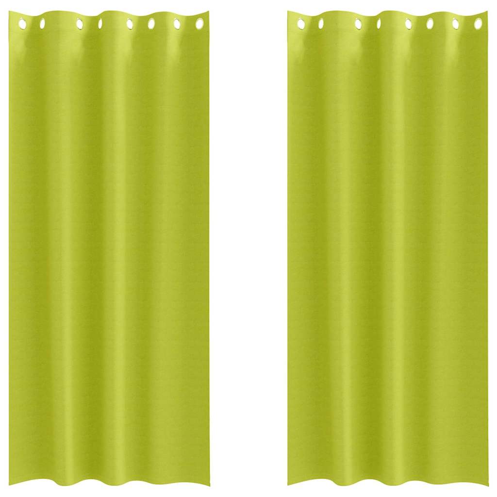 VidaXL Verdunkelungsvorhänge mit Ringen 2 Stück Grün 260 x 140 cm