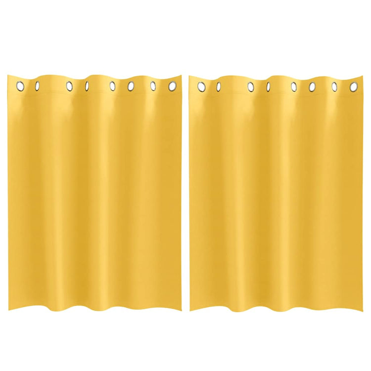 Vidaxl Verdunkelungsvorhänge mit Ringen 2 Stück Senfgelb 140 x 140 cm