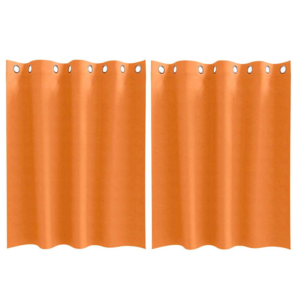 VidaXL Verdunkelungsvorhänge mit Ringen 2 Stück leuchtend orange 140 x 140 cm