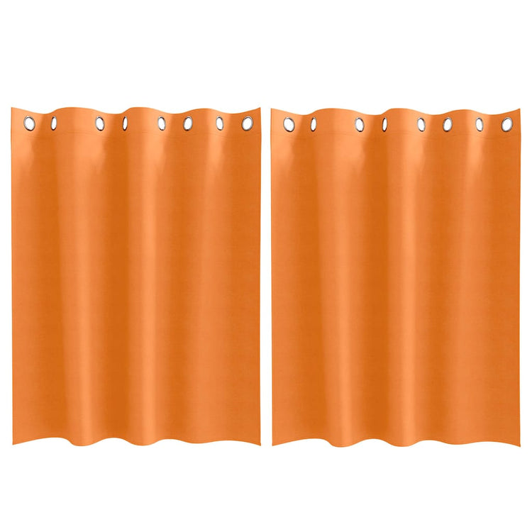 VidaXL Verdunkelungsvorhänge mit Ringen 2 Stück leuchtend orange 140 x 140 cm