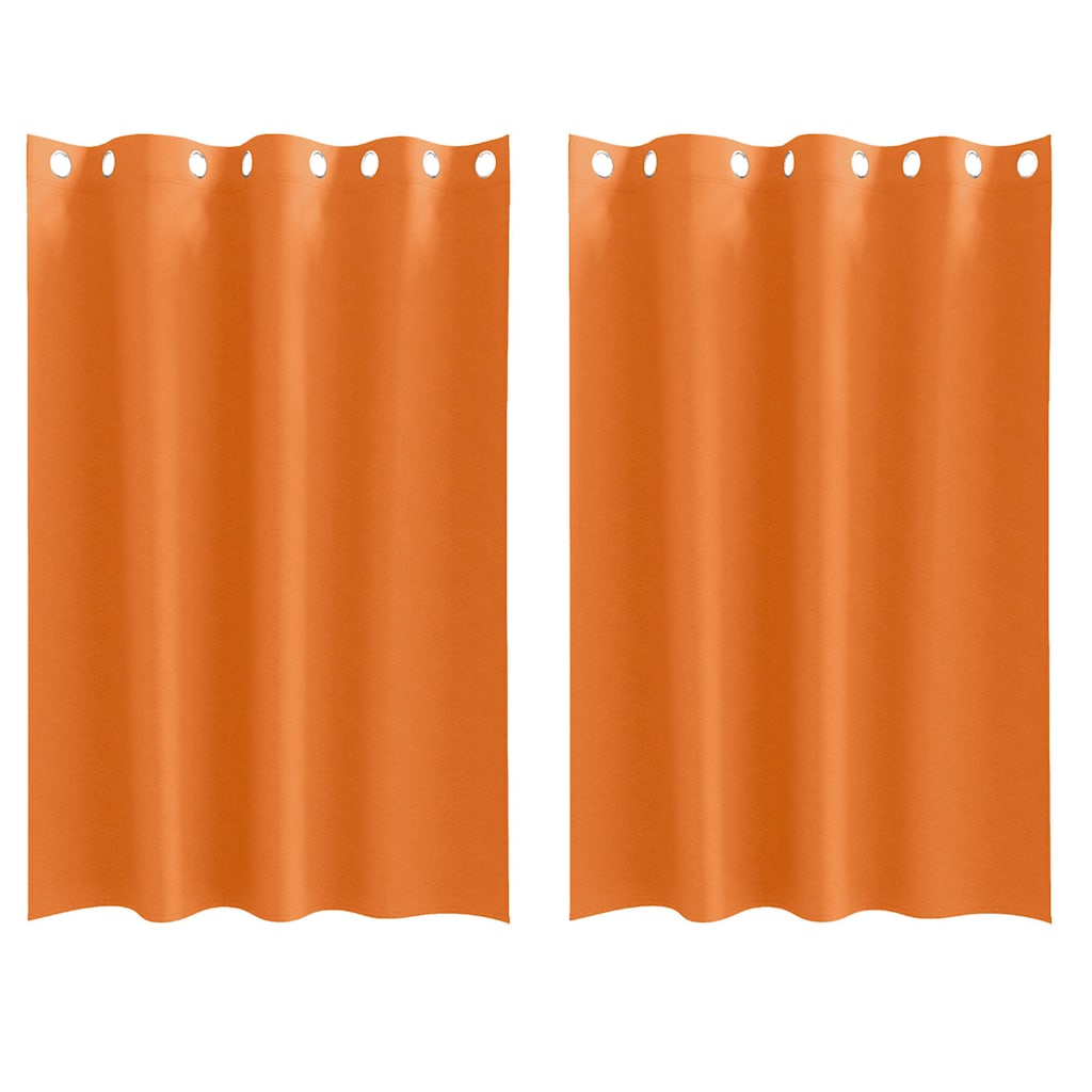 VidaXL Verdunkelungsvorhänge mit Ringen 2 Stück leuchtend orange 175 x 140 cm