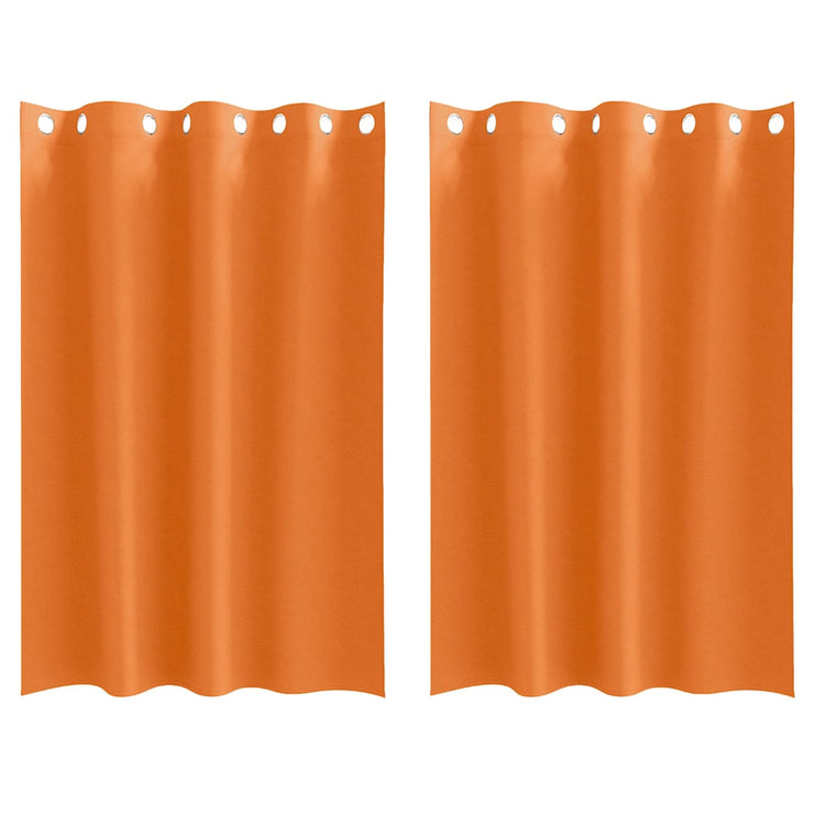 VidaXL Verdunkelungsvorhänge mit Ringen 2 Stück leuchtend orange 175 x 140 cm