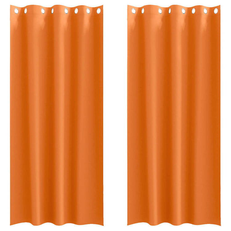 VidaXL Verdunkelungsvorhänge mit Ringen 2 Stück leuchtend orange 260 x 140 cm