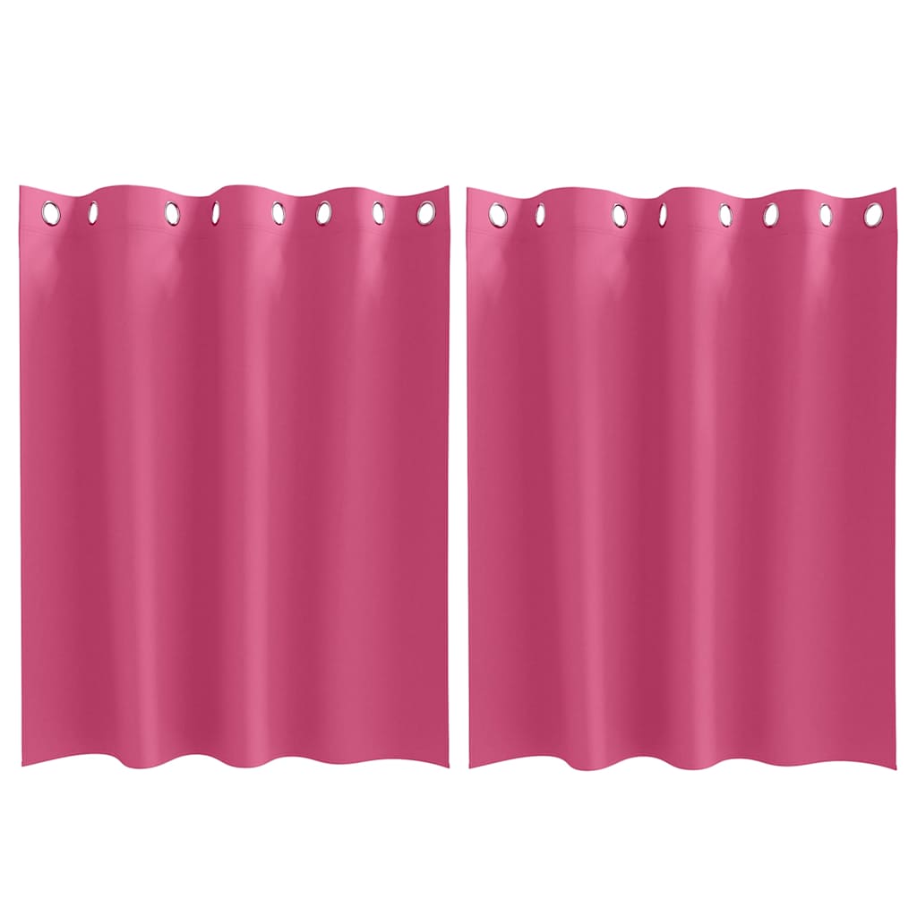 Vidaxl Verdunkelungsvorhänge mit Ringen 2 Stück leuchtend rosa 140 x 140 cm