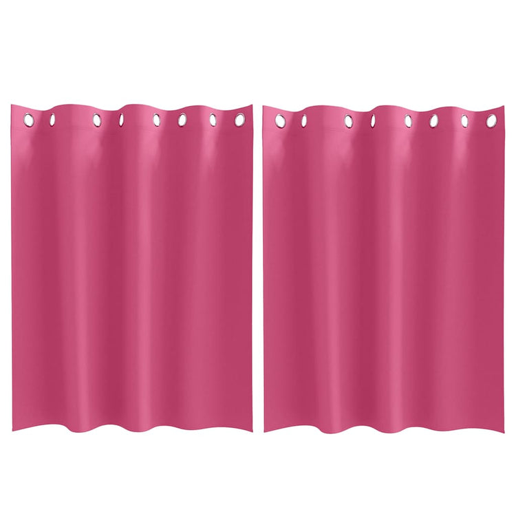 Vidaxl Verdunkelungsvorhänge mit Ringen 2 Stück leuchtend rosa 140 x 140 cm
