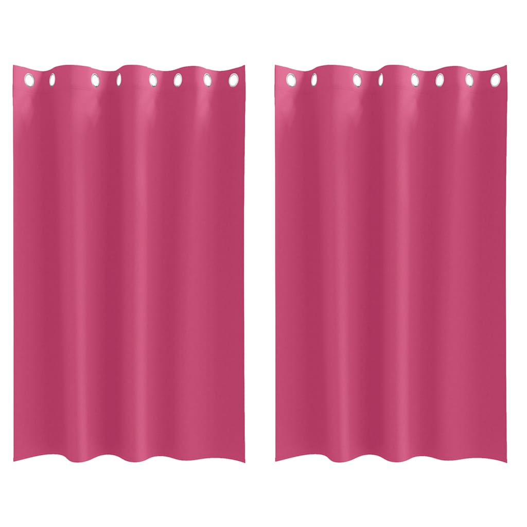 Vidaxl Verdunkelungsvorhänge mit Ringen 2 Stück leuchtend rosa 175 x 140 cm