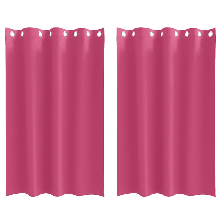 Vidaxl Verdunkelungsvorhänge mit Ringen 2 Stück leuchtend rosa 175 x 140 cm
