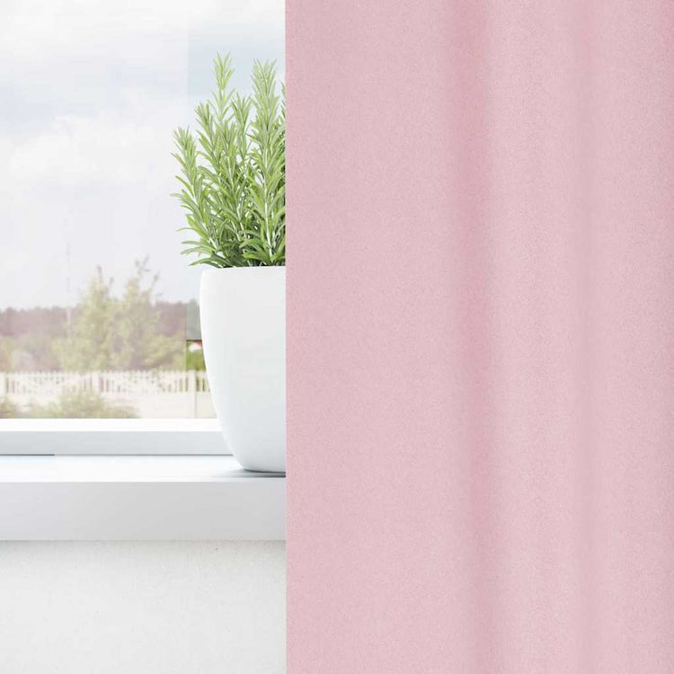 VidaXL Verdunkelungsvorhänge mit Ringen 2 Stück Babyrosa 140 x 140 cm