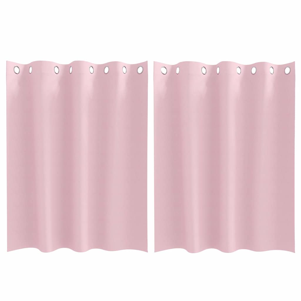 VidaXL Verdunkelungsvorhänge mit Ringen 2 Stück Babyrosa 140 x 140 cm