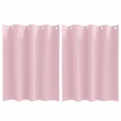 VidaXL Verdunkelungsvorhänge mit Ringen 2 Stück Babyrosa 140 x 140 cm