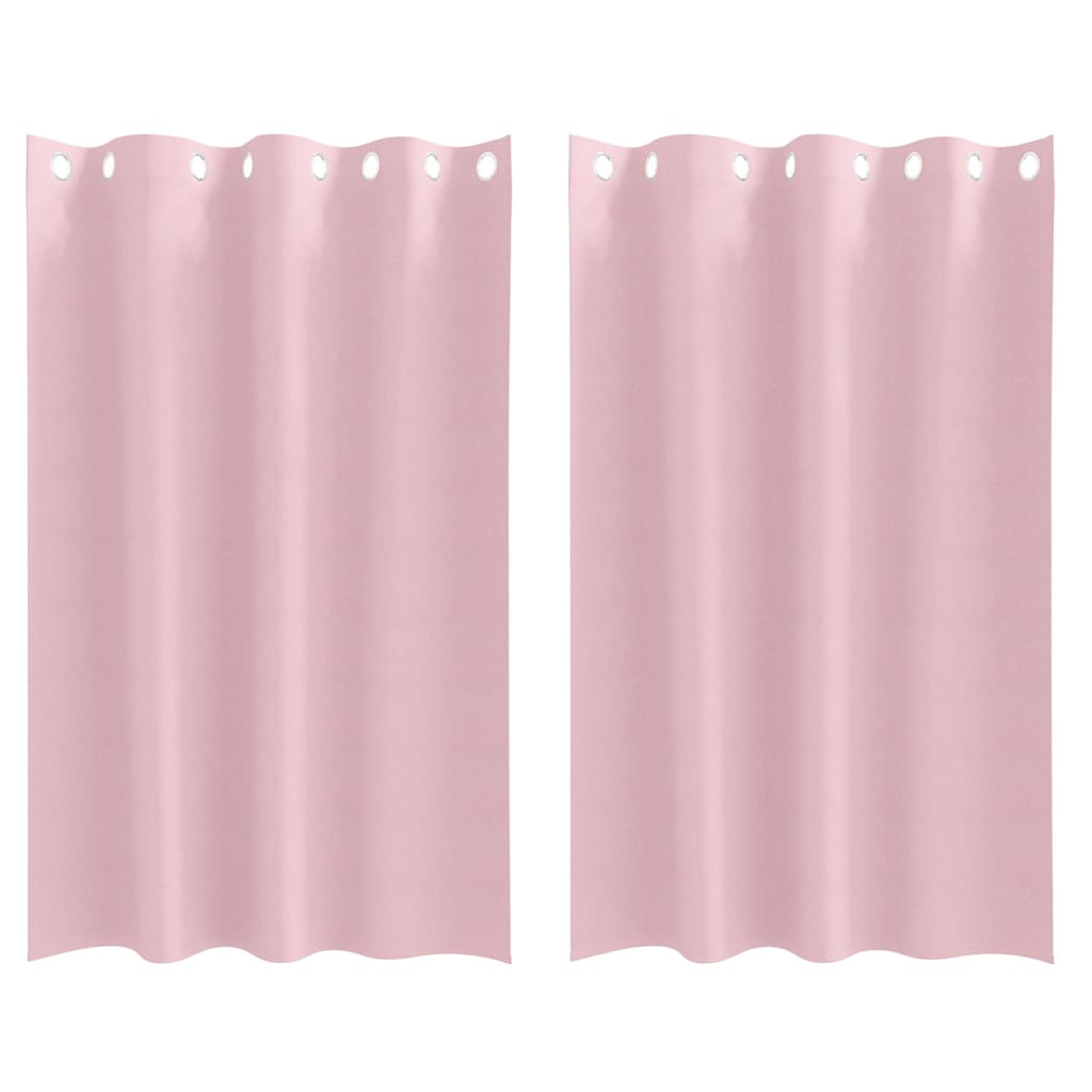 Vidaxl Verdunkelungsvorhänge mit Ringen 2 Stück Babyrosa 175 x 140 cm