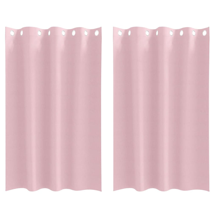 Vidaxl Verdunkelungsvorhänge mit Ringen 2 Stück Babyrosa 175 x 140 cm