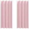VidaXL Verdunkelungsvorhänge mit Ringen 2 Stück Babyrosa 225 x 140 cm