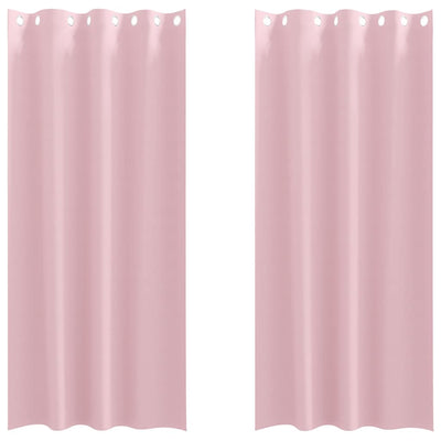 VidaXL Verdunkelungsvorhänge mit Ringen 2 Stück Babyrosa 225 x 140 cm
