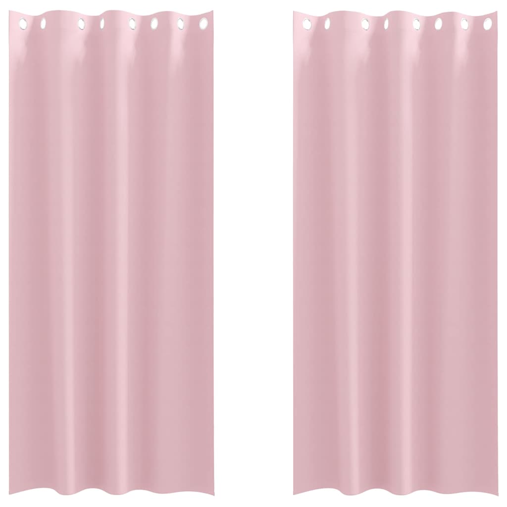 Vidaxl Verdunkelungsvorhänge mit Ringen 2 Stück Babyrosa 245 x 140 cm