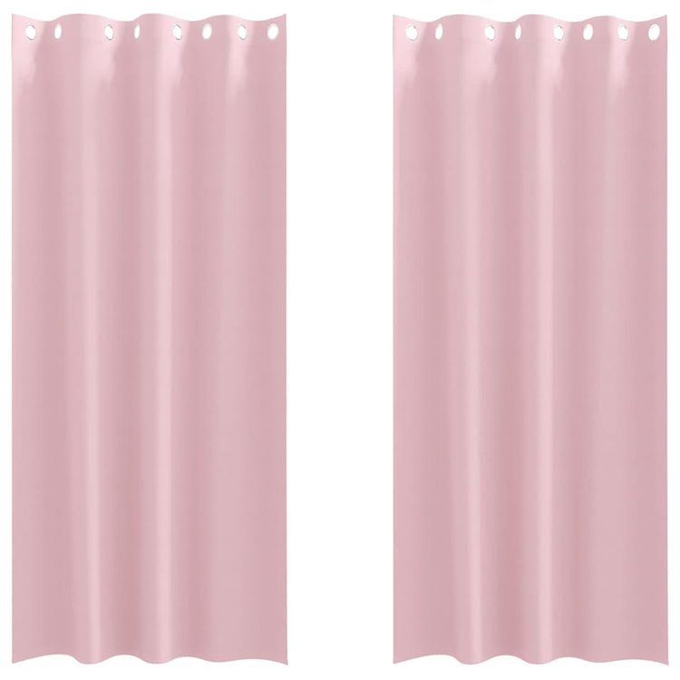 Vidaxl Verdunkelungsvorhänge mit Ringen 2 Stück Babyrosa 245 x 140 cm
