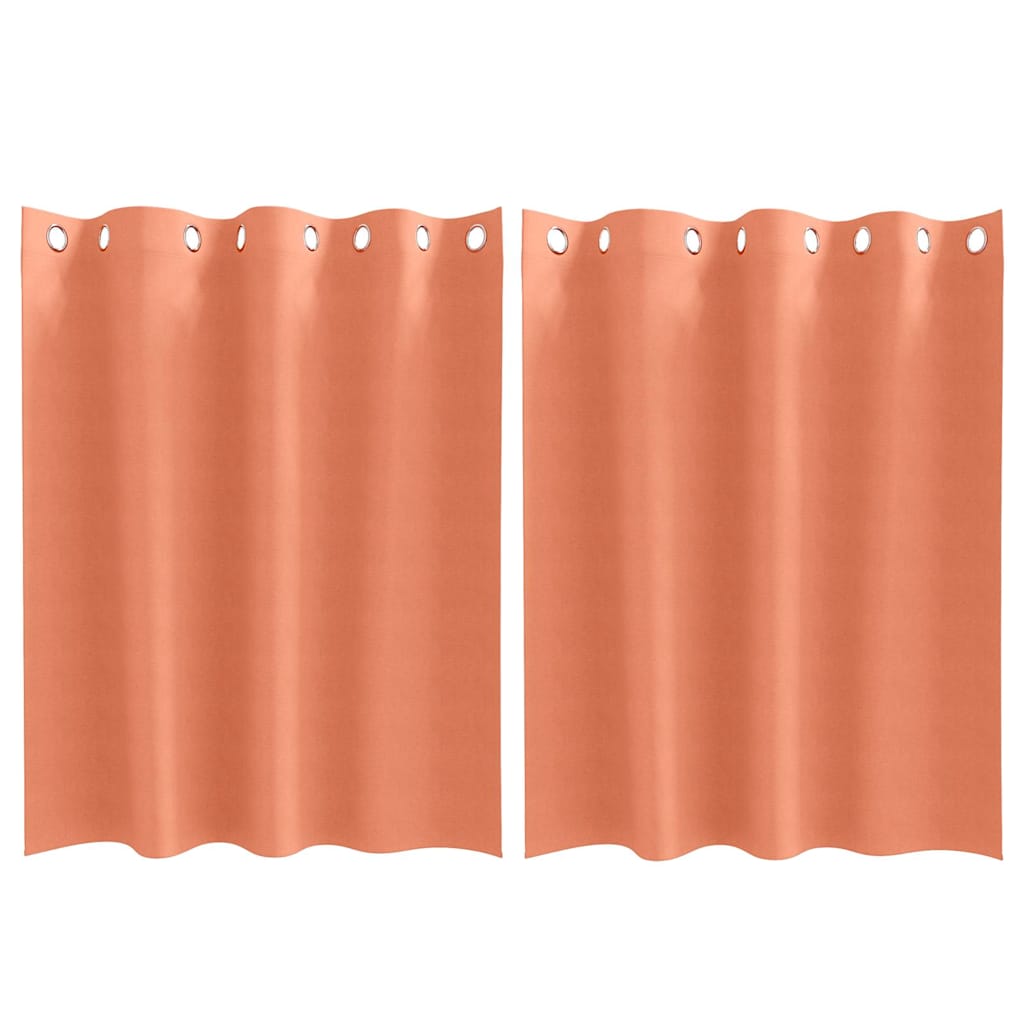 Vidaxxl Verdunkelungsvorhänge mit Ringen 2 Stück Terrakotta 140 x 140 cm