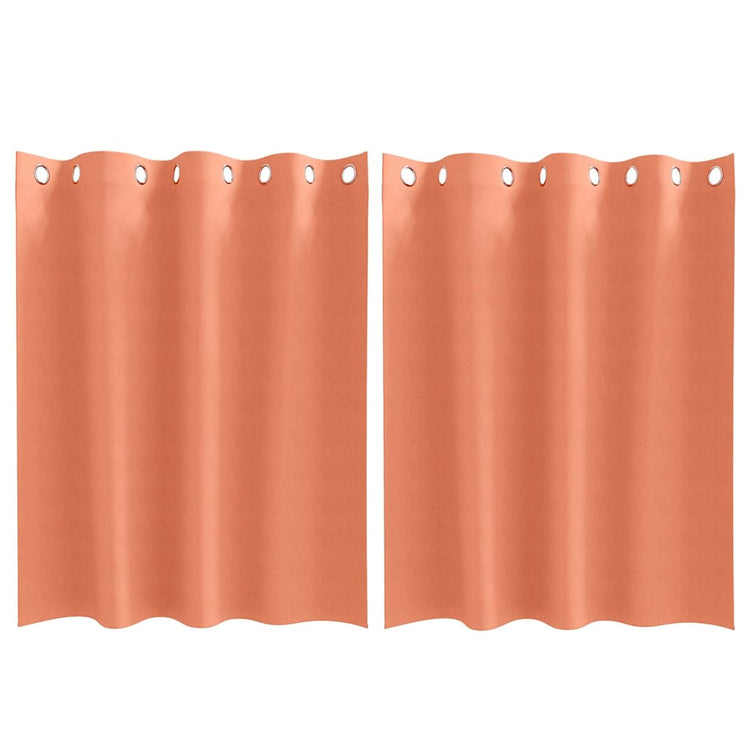 Vidaxxl Verdunkelungsvorhänge mit Ringen 2 Stück Terrakotta 140 x 140 cm