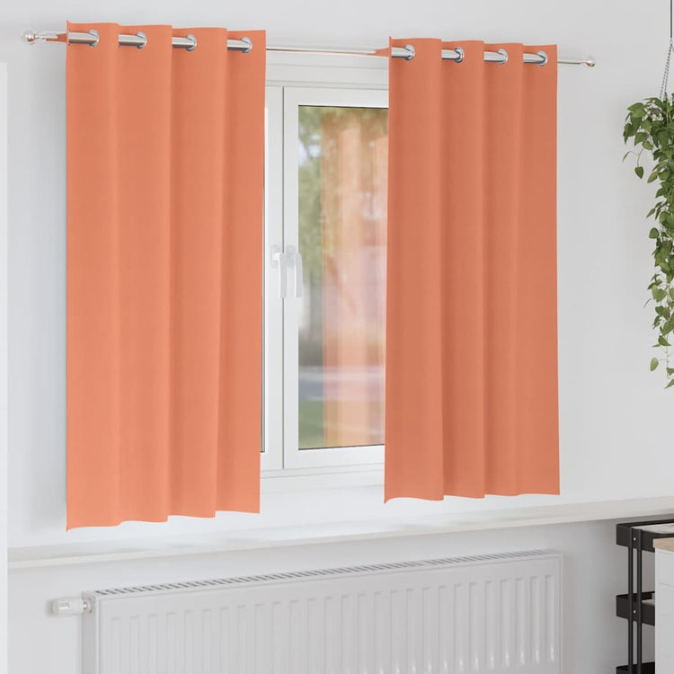 Vidaxl Verdunkelungsvorhänge mit Ringen 2 Stück Terrakotta 175 x 140 cm