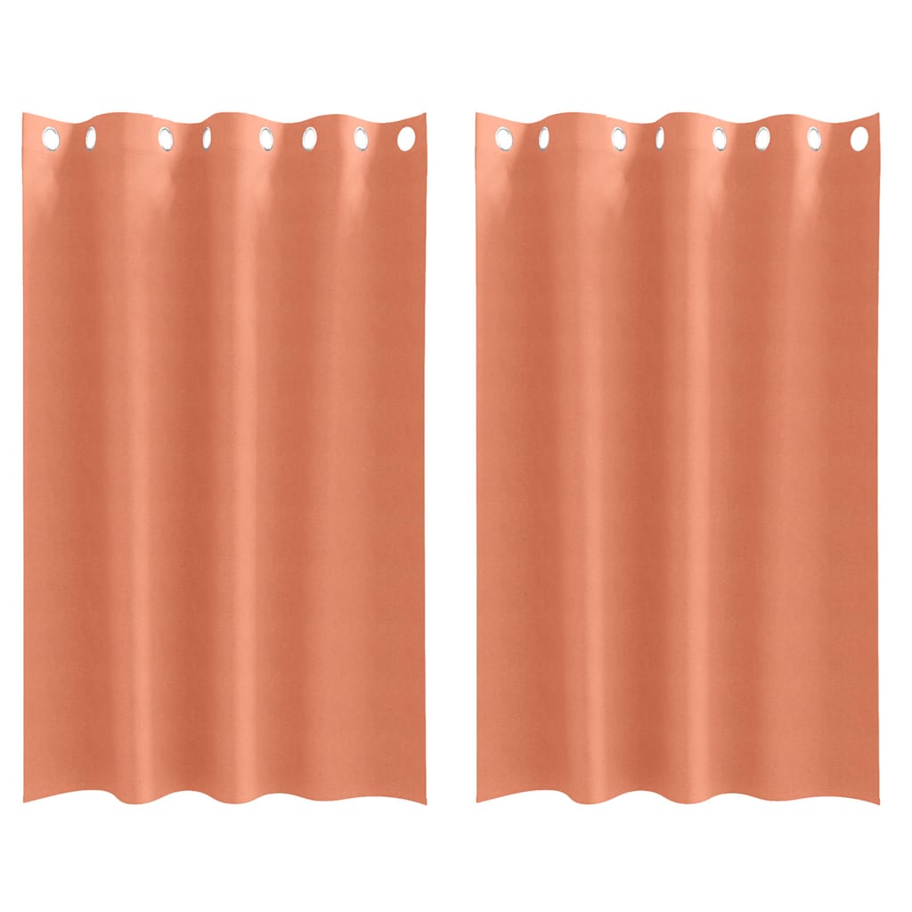 Vidaxl Verdunkelungsvorhänge mit Ringen 2 Stück Terrakotta 175 x 140 cm