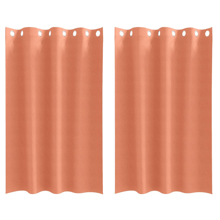 Vidaxl Verdunkelungsvorhänge mit Ringen 2 Stück Terrakotta 175 x 140 cm