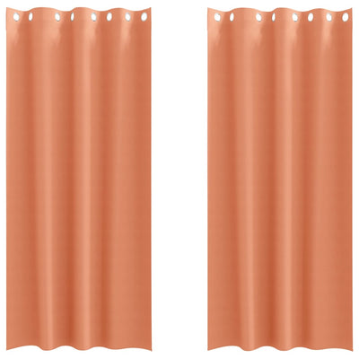 Vidaxxl Verdunkelungsvorhänge mit Ringen 2 Stück Terrakotta 245 x 140 cm